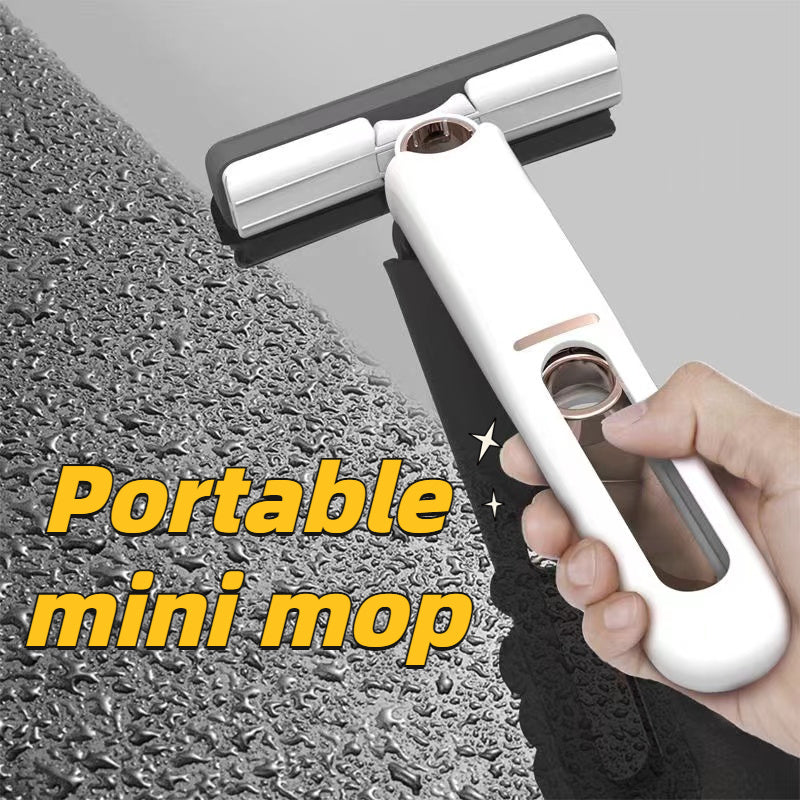 New Portable Mini Mop, Multifunction Portable Squeeze Cleaning Mop