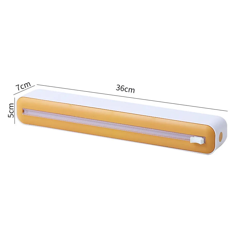 Kitchen Disposable Cling Film Cutter, Point Breaking Household Food Special Cutting Box, Suction Refrigerator Artifact