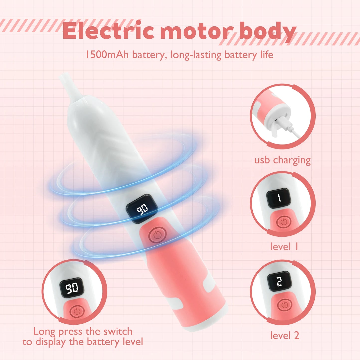 Multifunctional Electric Cup Brush Kitchen Glass Bottle Cleaning Brush Adjustable Level Rechargeable Tea Cup Baby Bottle Cleaner