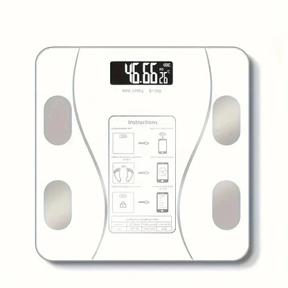 Intelligent Bluetooth electronic weight scale: wireless digital bathroom scale, precise measurement of body fat percentage