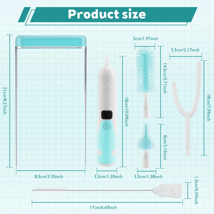 Multifunctional Electric Cup Brush Kitchen Glass Bottle Cleaning Brush Adjustable Level Rechargeable Tea Cup Baby Bottle Cleaner