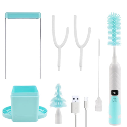 Multifunctional Electric Cup Brush Kitchen Glass Bottle Cleaning Brush Adjustable Level Rechargeable Tea Cup Baby Bottle Cleaner