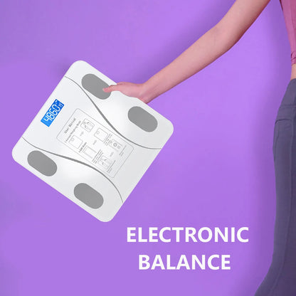 Intelligent Bluetooth electronic weight scale: wireless digital bathroom scale, precise measurement of body fat percentage